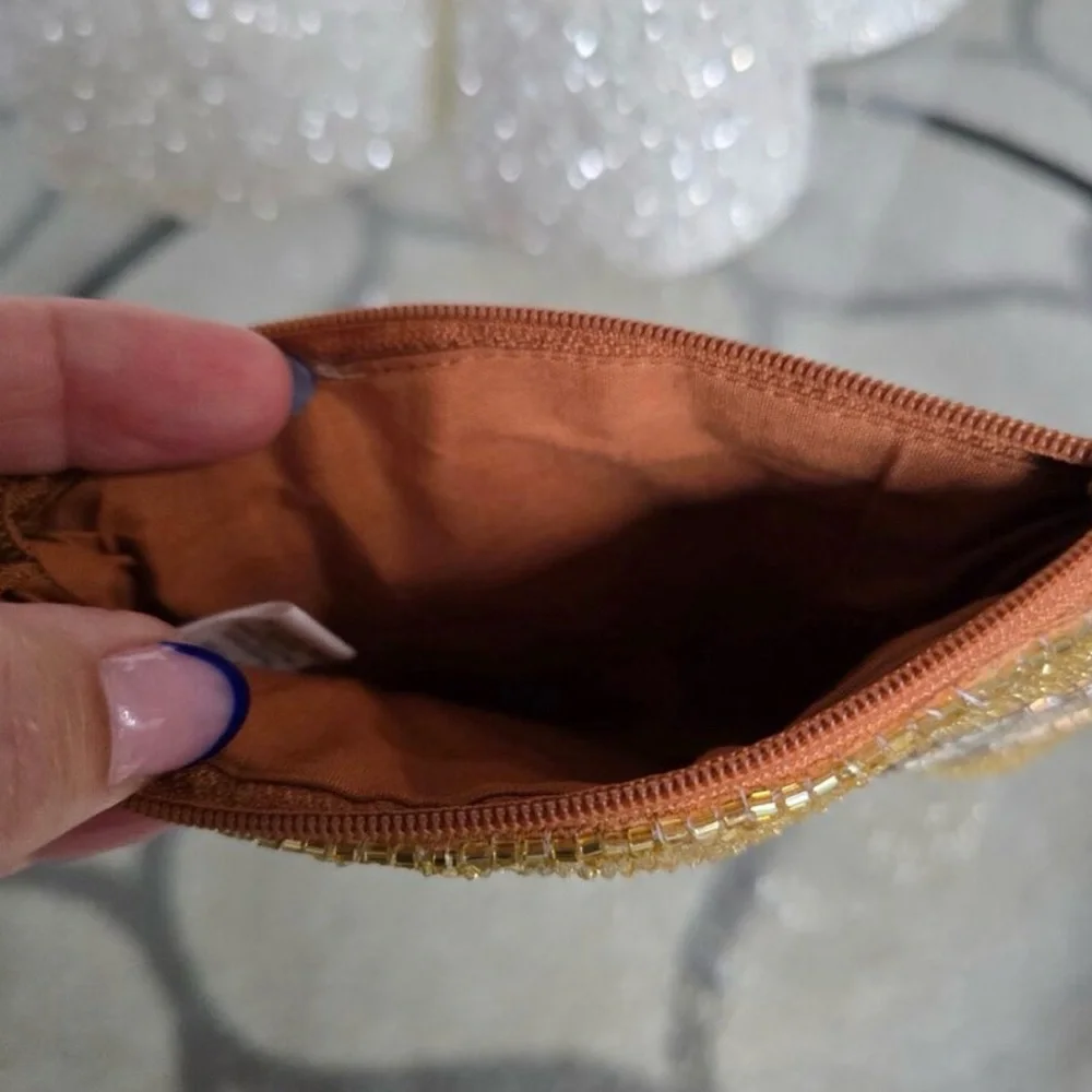 Kay Lee Gold Beaded Clutch NWT - Picture 4 of 4